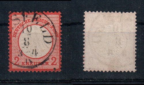 Briefmarke Deutsche Reichspost kleines Brustschild Mi. Nr. 8 o