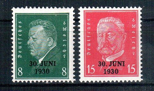 Briefmarkensatz Deutsches Reich Mi. Nr. 444 - 445 **