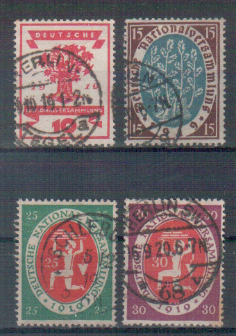 Briefmarken-Satz Deutsches-Reich Mi. Nr. 107 - 110 o