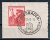 Deutsches Reich Mi. Nr. 691  Briefstück SST Wiesbaden