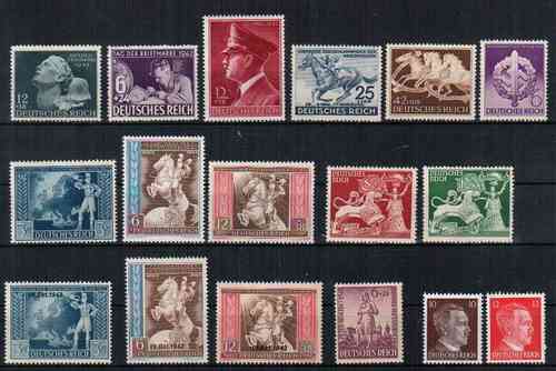 Sonderangebot Briefmarken Deutsches Reich Jahrgang 1942 einwandfrei postfrisch