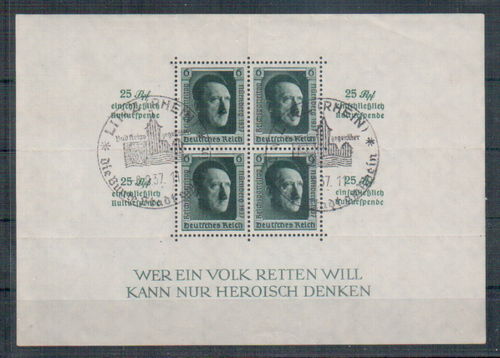 Deutsches Reich Mi. Nr. Block 11 o / geprüft