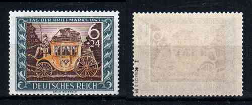 Briefmarke Deutsches Reich Plattenfehler Mi. Nr. 828 I  ** / geprüft