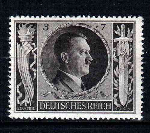 Briefmarke Deutsches Reich Plattenfehler Mi. Nr. 844 f 2 nach Schantl **