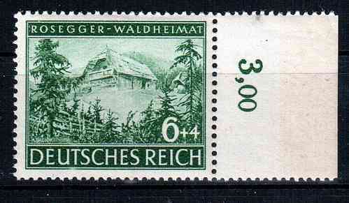 Briefmarke Deutsches Reich Plattenfehler Mi. Nr. 855 f 30 nach Schantl **