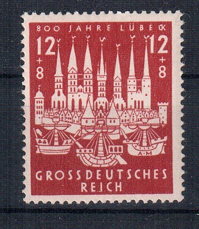 Briefmarke Deutsches Reich Plattenfehler Mi. Nr. 862 f 2 nach Schantl **