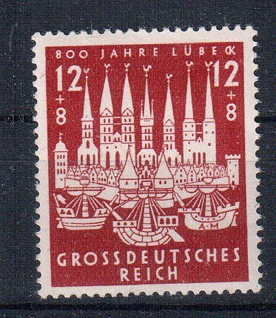 Briefmarke Deutsches Reich Plattenfehler Mi. Nr. 862 f 26 nach Schantl **