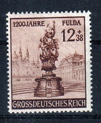 Briefmarke Deutsches Reich Plattenfehler Mi. Nr. 886 f 40 nach Schantl **
