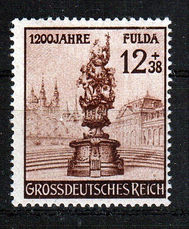 Briefmarke Deutsches Reich Plattenfehler Mi. Nr. 886 f 47 nach Schantl **