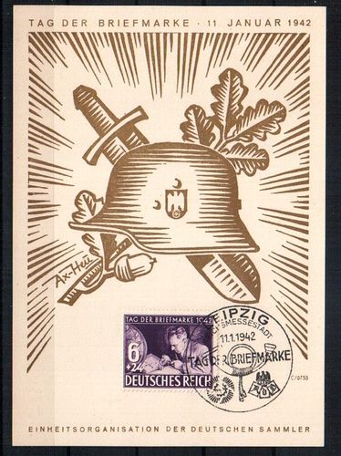 FDC Gedenkkarte zum Tag der Briefmarke 1942