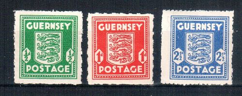Deutsche Besetzungungsausgabe - Briefmarken Guernsey Michel Nr. 1-3 ** postfrisch