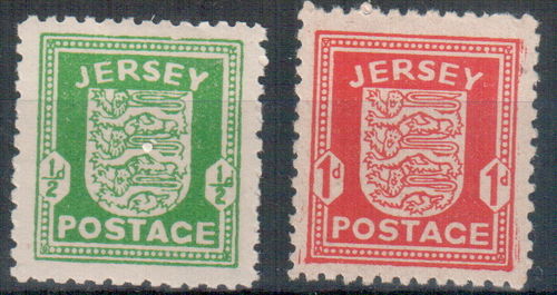 Deutsche Besetzungungsausgabe - Briefmarken Jersey Michel Nr. 1-2 ** postfrisch