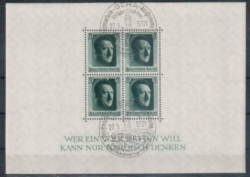 Deutsches Reich Mi. Nr. Block 7 o