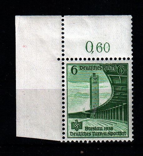 Briefmarke Deutsches Reich Plattenfehler Mi. Nr. 666 I **