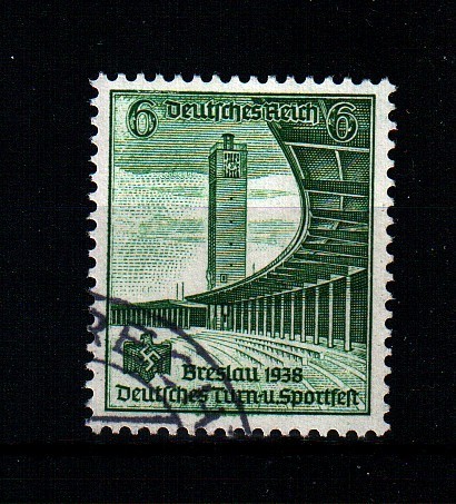 Briefmarke Deutsches Reich Plattenfehler Mi. Nr. 666 I o