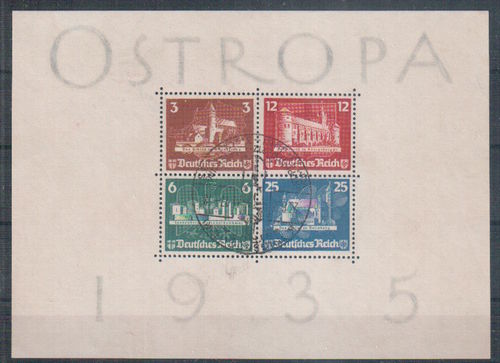 Briefmarken Deutsches Reich OSTROPA - Block 3 Erstagsstempel