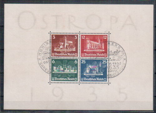 Briefmarken Deutsches Reich Block 3 - OSTROPA SST Großes Moosbruch