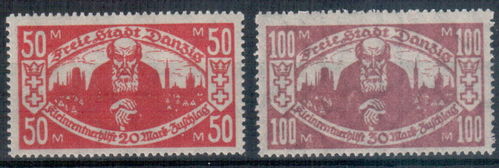 Briefmarken Freie Stadt Danzig Nr. 131 - 132 postfrisch