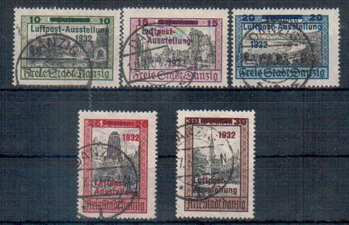 Briefmarken Freie Stadt Danzig Nr. 231 - 235 gestempelt