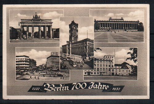 Postkarte "700 Jahre Stadt Berlin" 1937 - nach Portugal