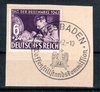 Deutsches Reich Mi. Nr. 811  Briefstück - SST Wiesbaden