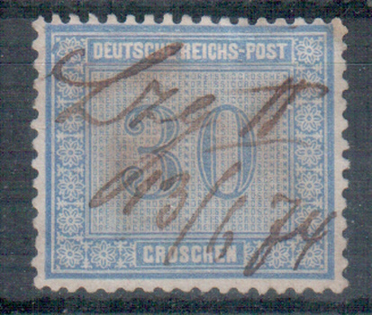 Briefmarke Deutsches Reich Mi. Nr. 13 Federzug
