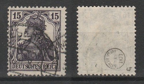 Briefmarke Deutsches-Reich Germania Mi. Nr. 101 b o / geprüft