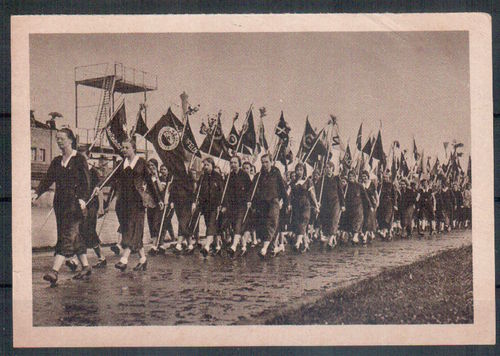 Propagandakarte Fahneneinzug der Hitlerjugend WHW 1933/34