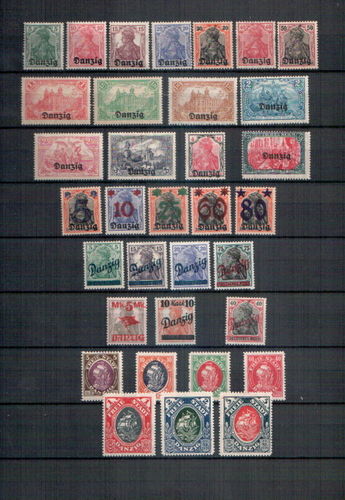 Briefmarken Danzig Teil-Sammlung ungebraucht