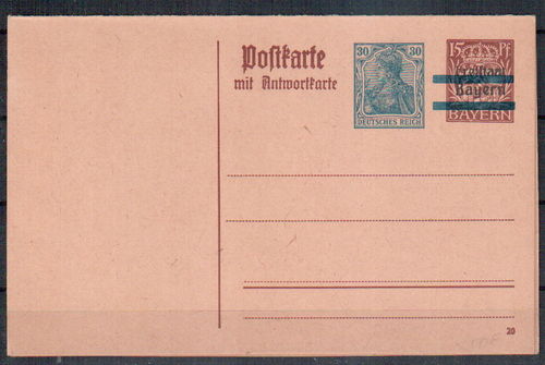 Ganzsache Deutsches Reich Mi. Nr. P 135 I / 02 *