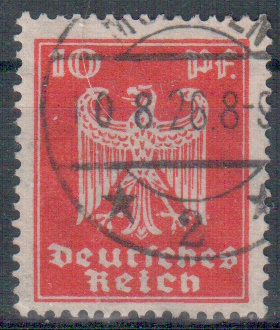 Briefmarke Deutsches Reich Mi. Nr. 357 Y o / signiert