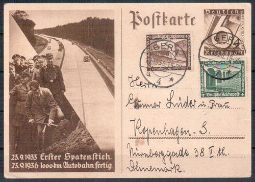Ganzsache Deutsches Reich Mi. Nr. P 263 o / Ausland