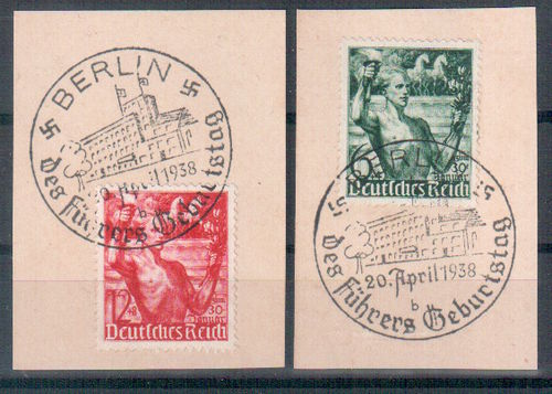 Deutsches Reich Mi. Nr. 660 - 661 Briefstücke SST Berlin