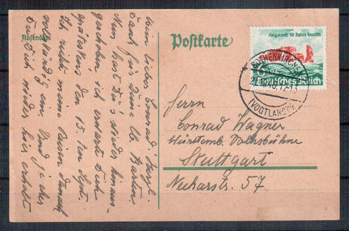 Postkarte Deutsches Reich MI.Nr.: 750 EF