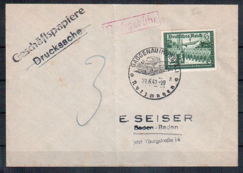 Fernbrief Deutsches Reich MI.Nr.: 773 EF