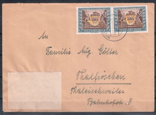 Fernbrief Deutsches Reich MI.Nr.: 828 MEF