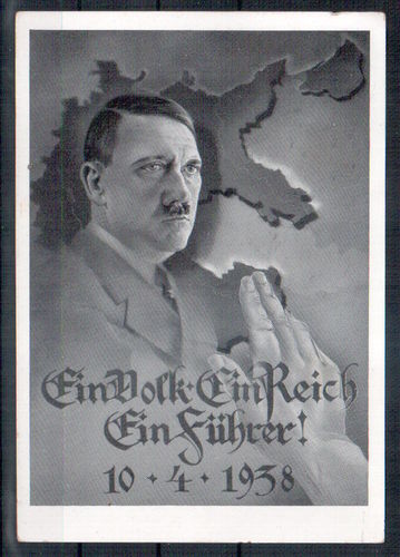 Propagandakarte - Ein Volk-Ein Reich-Ein Führer -1-