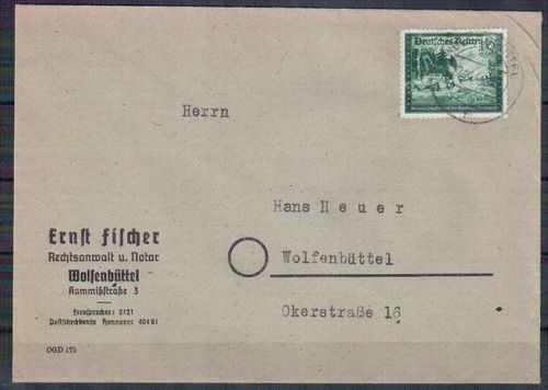 Ortsbrief Deutsches Reich MI.Nr.: 891 EF