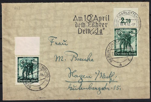 Fernbrief Deutsches Reich MI.Nr.: 663 MIF