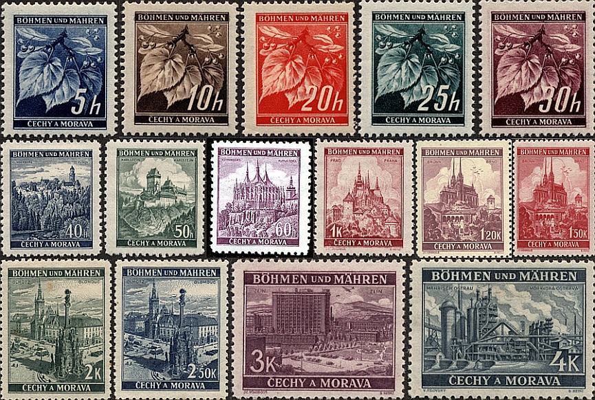 1939-Briefmarken-Boehmen-und-Maehren-Michel-20-34