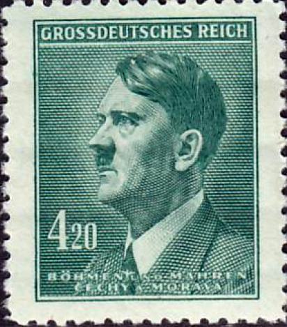Boehmen-und-Maehren-Freimarke-Hitler-1945